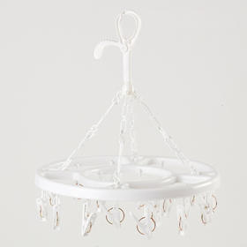 纯白圆形18头晾衣夹