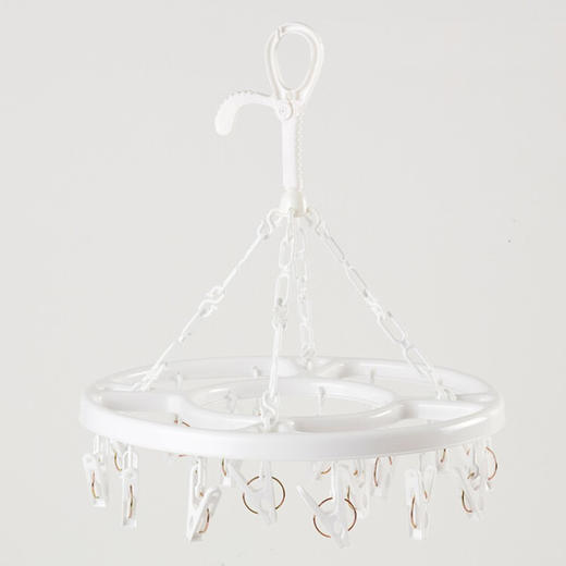 纯白圆形18头晾衣夹 商品图0