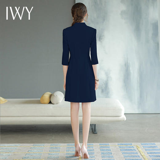 IWY/高端气质七分袖西装连衣裙女春夏新款修身显瘦工装美容师Q873-ZL 商品图4