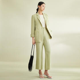 璞宿PUSU2023春夏新款亚麻西装套装女文艺休闲百搭棉麻上衣外套