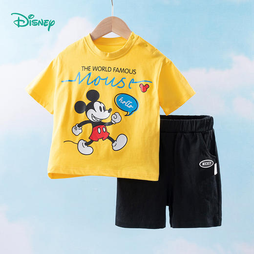 【商场同款】迪士尼童装 儿童卡通套装夏季新款男童短袖套装宝宝休闲运动衣服 商品图3