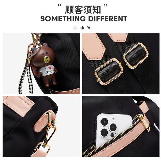 【包包专区】safiya索菲娅包包女2023新款大容量轻便双肩包女旅行书包小背包 SF9151061Y 商品图5