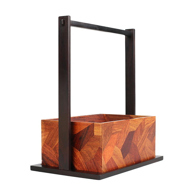 木竟 提梁式虎牙纸巾盒