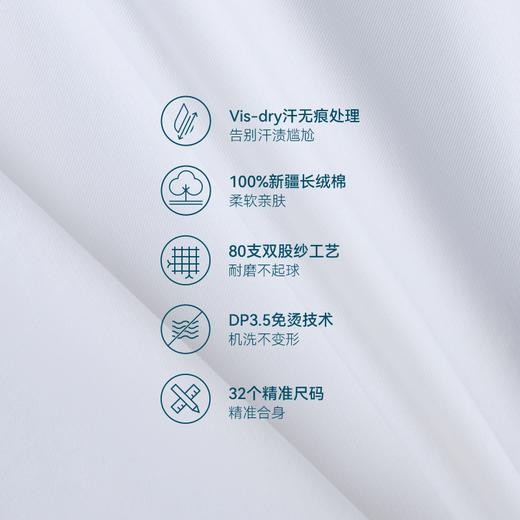 十如仕钮扣领拒水汗无痕商务休闲短袖衬衫-SS01-03 商品图2