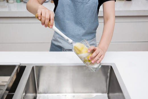 萌萌松鼠天然竹柄长柄可替换刷头海绵杯刷HPC-0143奶瓶刷清洁刷 商品图1