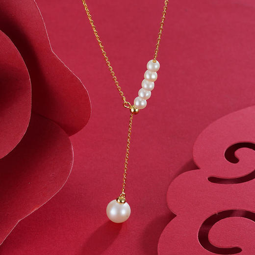 子佩集S925银珍珠套链项链【TM0577-XF】镀金2303 商品图0