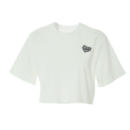 VIMAGE纬漫纪夏季新款时尚百搭打底舒适圆领印花短款T恤女V1902502 商品图10