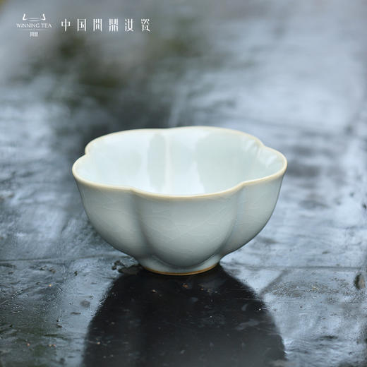 问鼎汝瓷鼎峰系列天青老款大梅花杯 商品图1