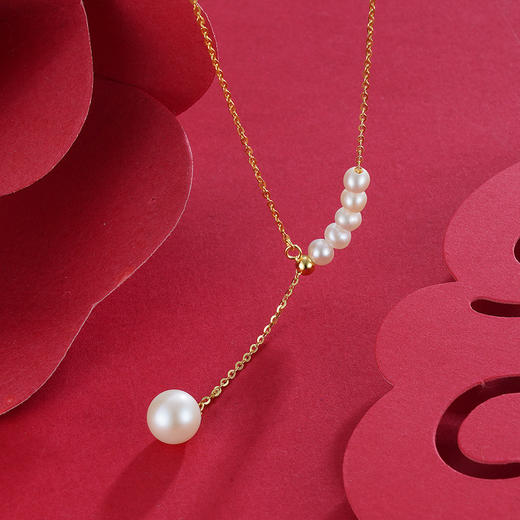 子佩集S925银珍珠套链项链【TM0577-XF】镀金2303 商品图1