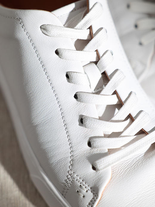 callisto白色牛皮革休闲鞋 SQSHC009C 商品图2