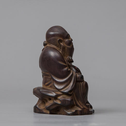 清 紫檀雕东方朔偷桃摆件 商品图1