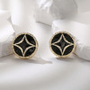【颖儿同款】Retro Chic 意大利时尚复古首饰 黑金四芒星耳钉 商品缩略图3