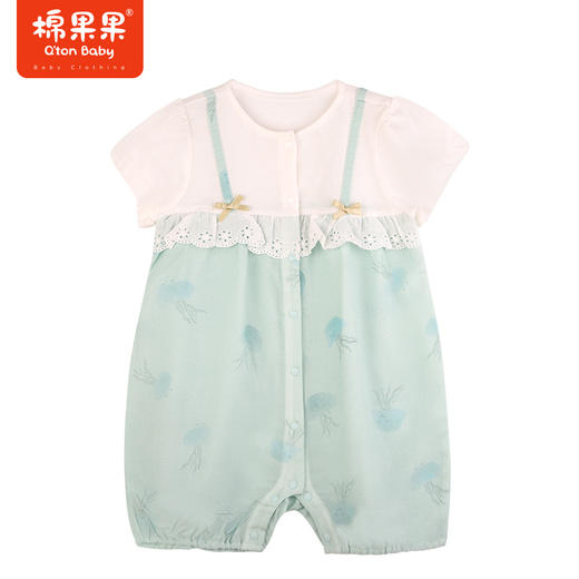 棉果果夏季新品女童女宝假两件对开连体衣M222722223220 商品图2