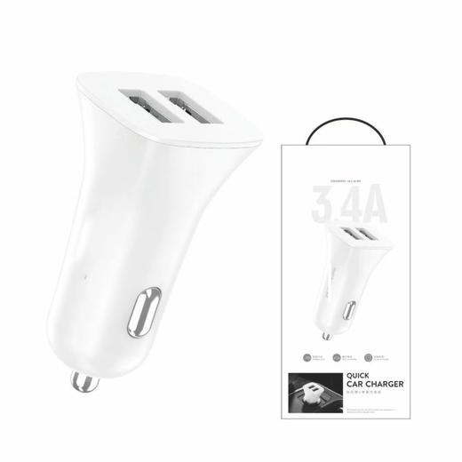 3.4A双usb智能车充点烟器车载充电器手机充电头通用12-24v批 商品图4