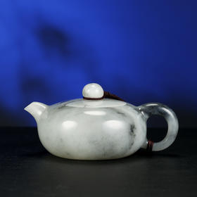和田玉（青花）玉壶--扁壶（宋鸣放6622）137.23g