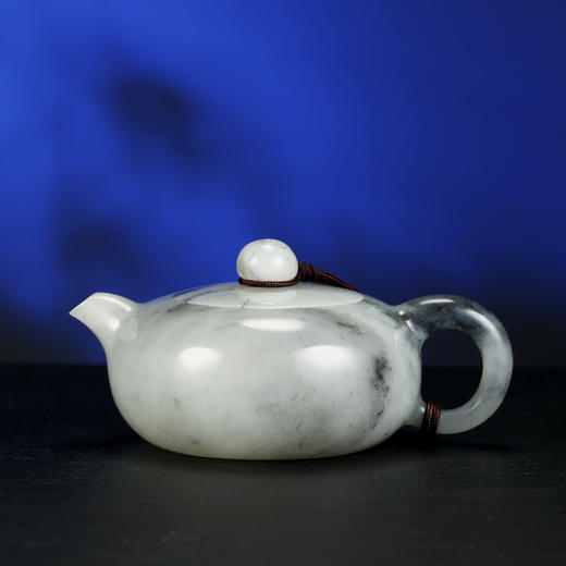 和田玉（青花）玉壶--扁壶（宋鸣放6622）137.23g 商品图0