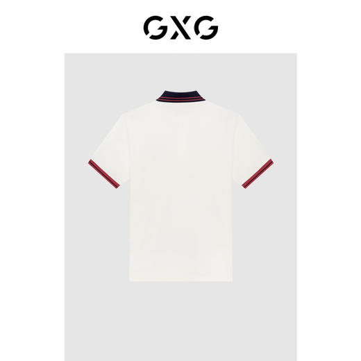GXG男装 夏热卖创意撞色精致绣花休闲百搭宽松舒适Polo衫男式短袖 商品图1