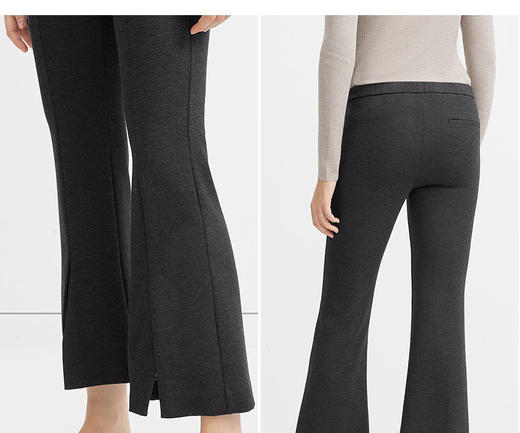 【闭着眼睛来捡漏】T家烟灰色 微喇 开叉女款时装裤 自留还得给婆婆和妈妈都要留的一款好穿显瘦显年轻 舒适无束缚的 时装裤 商品图5