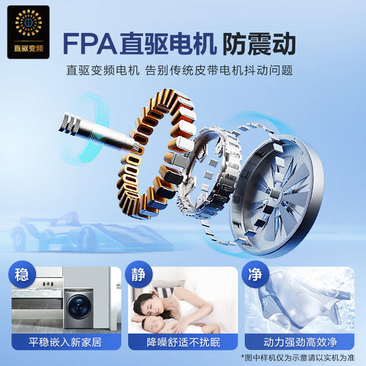 【精华洗】海尔精华洗洗衣机 10公斤洗烘一体机 超薄大筒径直驱变频 顶配滚筒洗衣机全自动 XQG100-HBD14396LU1 商品图4