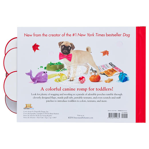 【中商原版】Matthew Van Fleet: Color Dog 彩色的狗狗 立体翻翻书 英文原版 进口图书 亲子童书 4-6岁 商品图1