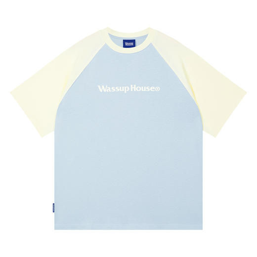 WassupHouse 基础logo拼色插肩袖短袖T恤 商品图6