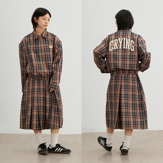 CryingCenter 经典格纹英伦复古短夹克外套 哭喊中心 商品图2