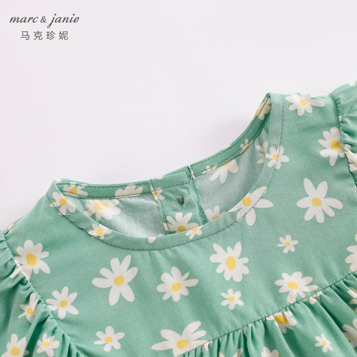 马克珍妮夏装新款 女童花边袖透气防蚊小衫 儿童短袖衬衫230560 商品图3