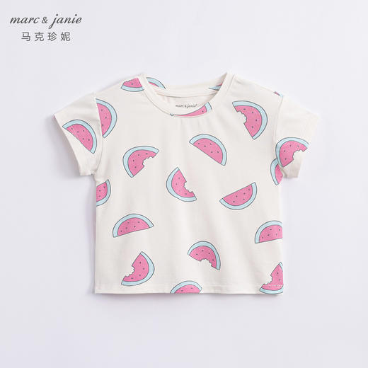 马克珍妮夏装新款 女童莫代尔棉弹力透气短袖T恤230925 商品图2