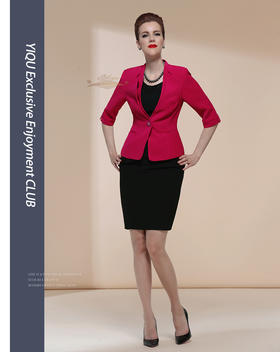 【特惠】YIQU丨“玫瑰之约”西装上衣（玫红）