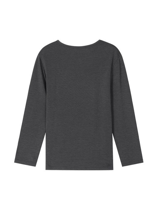 6FIVU男士莫代尔圆领长袖睡衣舒适可外穿家居上装UL00142（4.21） 商品图1