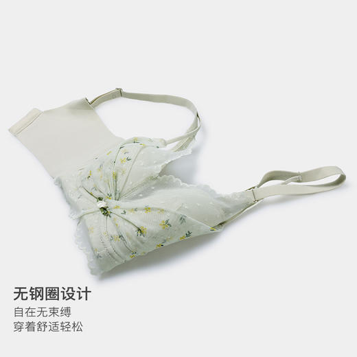 美季美优B清新印花薄棉杯文胸W352B06 商品图3