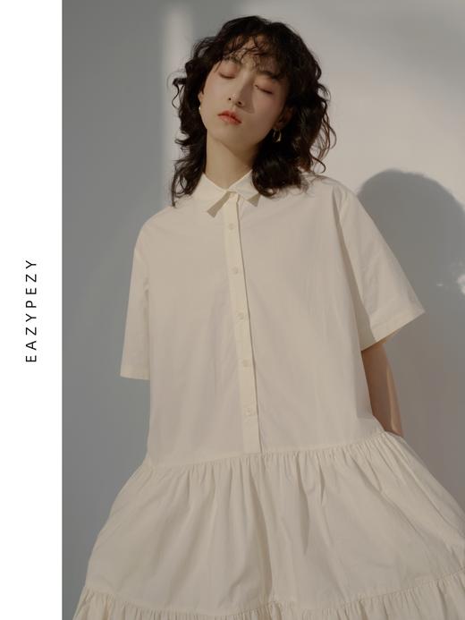 2022SS 日本水洗棉衬衫领宽松娃娃裙 商品图1
