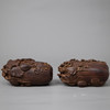 紫檀木雕瓜瓞绵绵盖盒（一对） 商品缩略图0