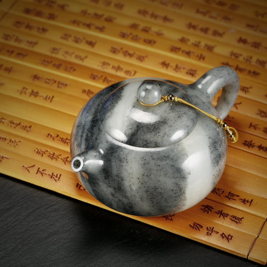 和田玉（青花）玉壶--圆壶（宋鸣放6634）231.69g 商品图2