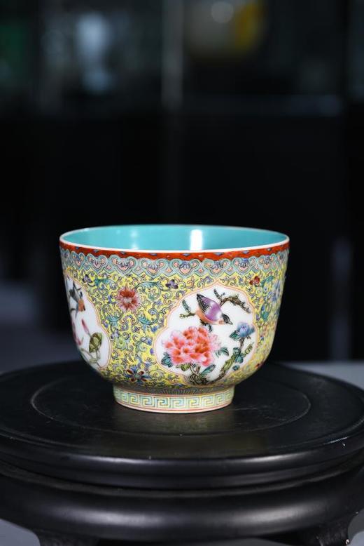 重工粉彩花鸟碗 商品图0