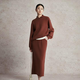 璞宿2023春新款云感天丝卫衣半身裙遮肉设计简约休闲套装宽松