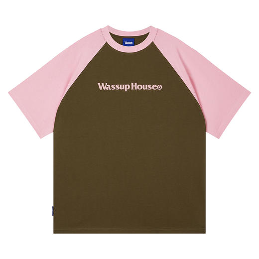 WassupHouse 基础logo拼色插肩袖短袖T恤 商品图8