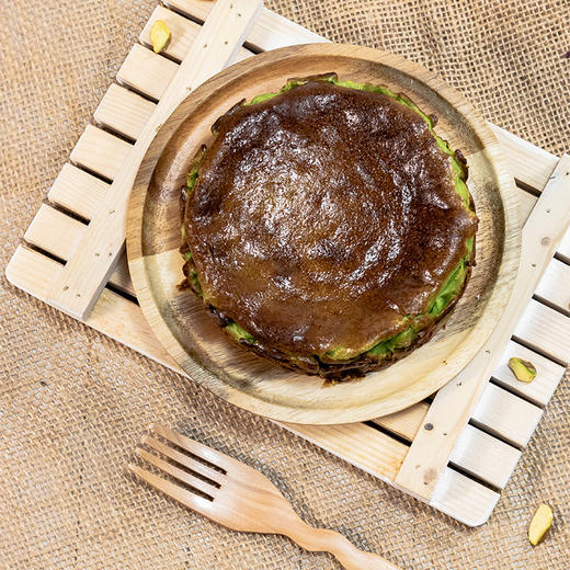 烤爱·新品·西班牙巴斯克重芝士系列·开心果巴斯克芝士蛋糕·开心果·下午茶 全国配送（偏远地区除外） 商品图1