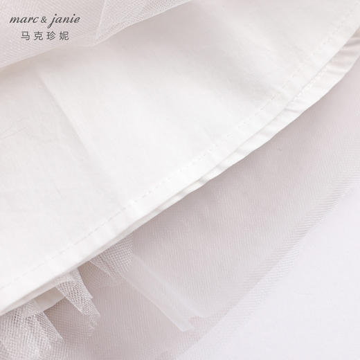 马克珍妮夏装新款裙子 女童蝴蝶结收腰网纱连衣裙230978 商品图5