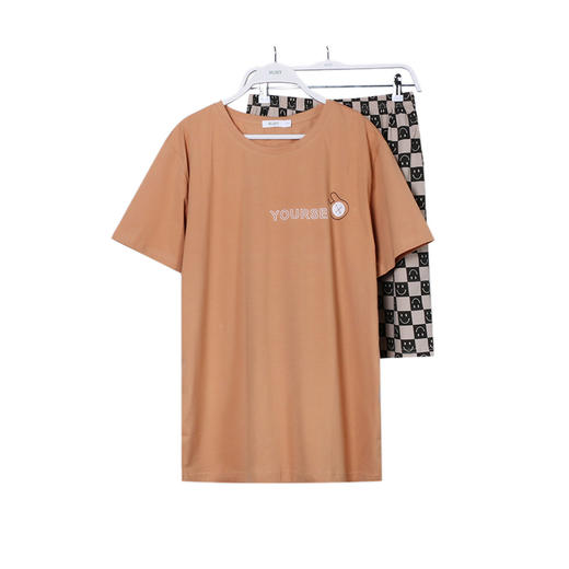 美季美优男士小熊格子短袖套装J326303 商品图4