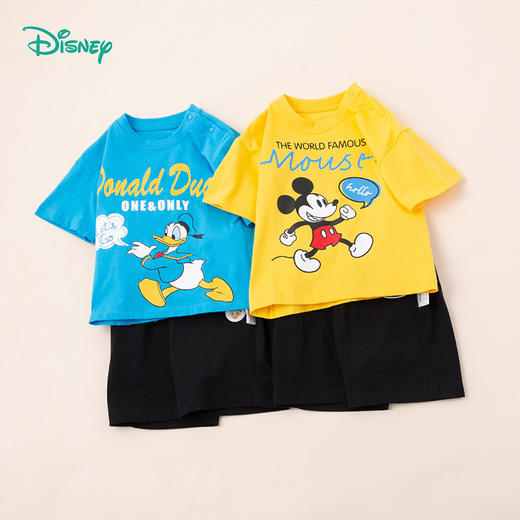 【商场同款】迪士尼童装 儿童卡通套装夏季新款男童短袖套装宝宝休闲运动衣服 商品图0