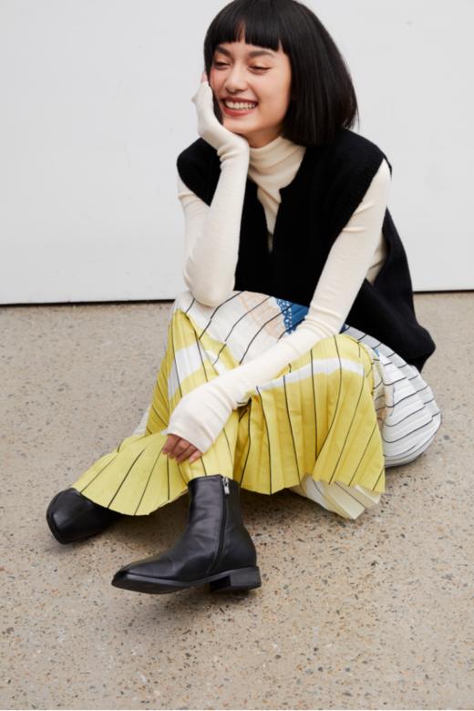 【品牌直发】GUNEFUU古那福气质半身褶皱裙❗️灵动飘逸的色彩 ，褶皱A字长裙显高显瘦还百搭！ 商品图4