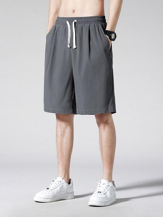 2条立减10元！五分裤男士夏季薄款港风宽松大码外穿冰丝运动短裤 商品图4