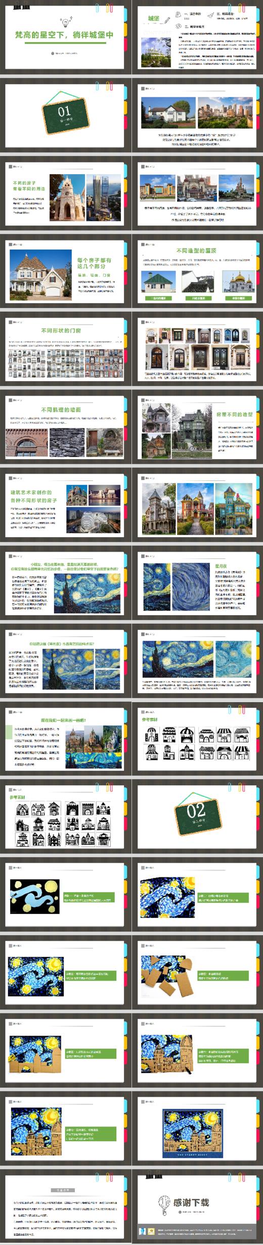 《梵高星空下，徜徉城堡中》艺术家大师艺术课【自动发货：下单后，点击手机短信中收到的链接，即可获取文件下载的链接；如有任何问题，可添加客服微信hm33268获得帮助】 商品图1