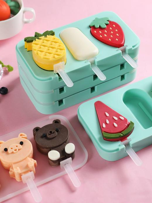 冰淇淋雪糕模具家用自制食品级硅胶儿童做冰棍冰棒冰糕模具 商品图4