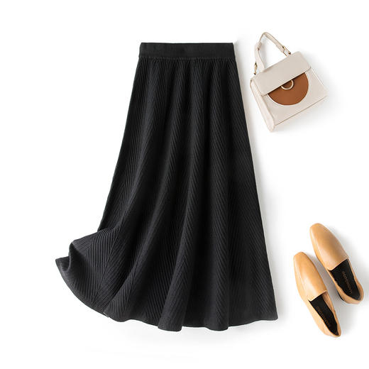 修身显瘦 | 超好版型斜纹针织春裙A字裙（适合春秋两季） 商品图2