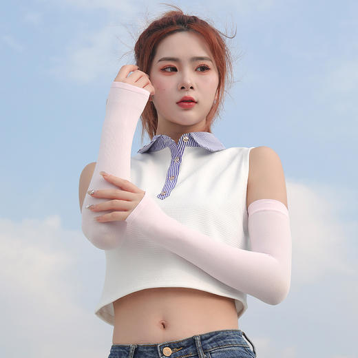 亲子款【19.9抢2双！驱蚊防晒冰袖】男女通用吸湿排汗隔热、高弹力不紧绷！冰镇清爽隔热手臂套袖成人，舒适透气防滑落，儿童防晒冰袖 商品图6