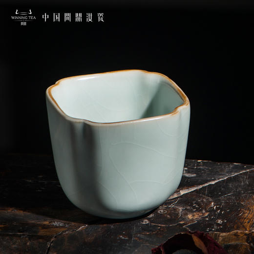 问鼎汝瓷鼎峰系列天青老款高四喜杯 商品图2