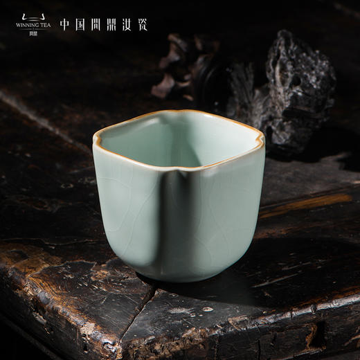 问鼎汝瓷鼎峰系列天青老款高四喜杯 商品图1