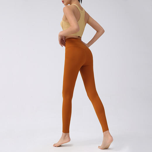 【路路精选】裸感瑜伽裤高腰提臀女运动健身紧身裤蜜桃臀瑜伽服 商品图0